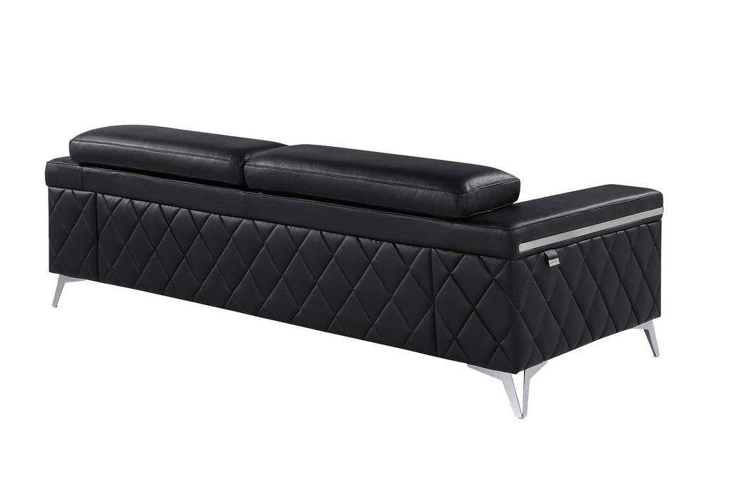 1140 Divanitalia Sofa with Adjustable Headrest in Top-grain Italian Leather