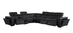 1224 Divanitalia 7-Piece L-Shaped Sectional Sofa in Top Grain Italian Leather with 3 Power Recliners & Power Headrests - Black - SKU 1224-BLACK-7PC-3PWR-SECTIONAL - view 4