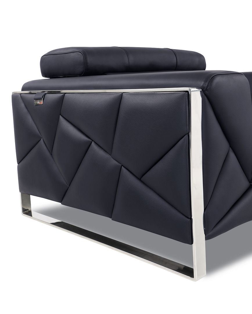 903 Divanitalia Loveseat with Adjustable Headrest in Top-grain Italian Leather