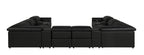 1126 Divanitalia 12-Piece U-Shaped Sectional Sofa in Top Grain Italian Leather with 4 Power Recliners & Power Headrests - Black - SKU 1126-BLACK-12PC-4PWR-U-SECTIONAL-GROUP - view 7