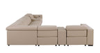 1208 8 Piece L-Shaped Leather Sectional Sofa with 4 Power Recliners & Power Headrests