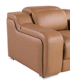 1116 Divanitalia Top Grain Italian Leather Power Reclining Chair with Power Headrests - Cognac - SKU 1116-COGNAC-CH - view 9