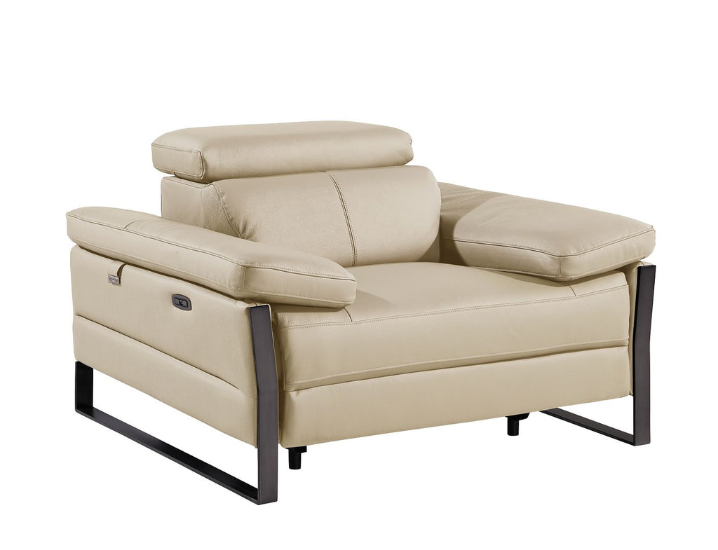 1246 Divanitalia Power Reclining Arm Chairwith Power Headrests - Top Grain Italian Leather