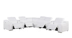 1116 Divanitalia 8-Piece L-Shaped Sectional Sofa in Top Grain Italian Leather with 4 Power Recliners & Power Headrests - White - SKU 1116-WHITE-8PC-4PWR-SECTIONAL - GROUP - view 3