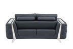 1050 Divanitalia 2-Piece Sofa Set in Top-grain Italian Leather - Dark Grey - SKU 1050-DK-GRAY-3PC - view 10