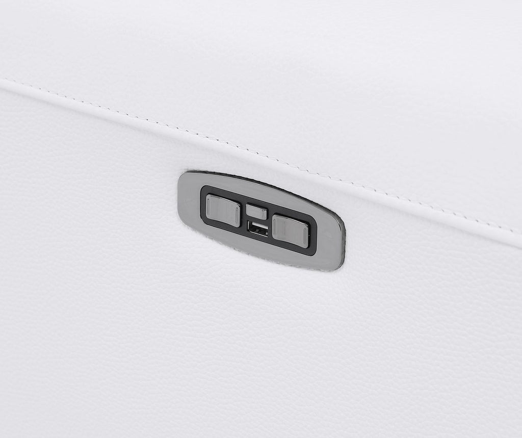 989 Divanitalia Power Reclining Loveseat with Power Headrest in Top-grain Italian Leather