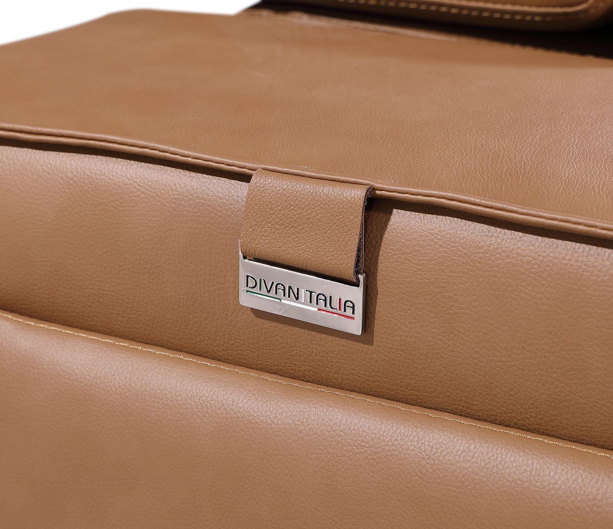 1224 Divanitalia 2-Piece Modular Power Reclining Loveseat in Top Grain Italian Leather with 2 Power Recliners & Power Headrests