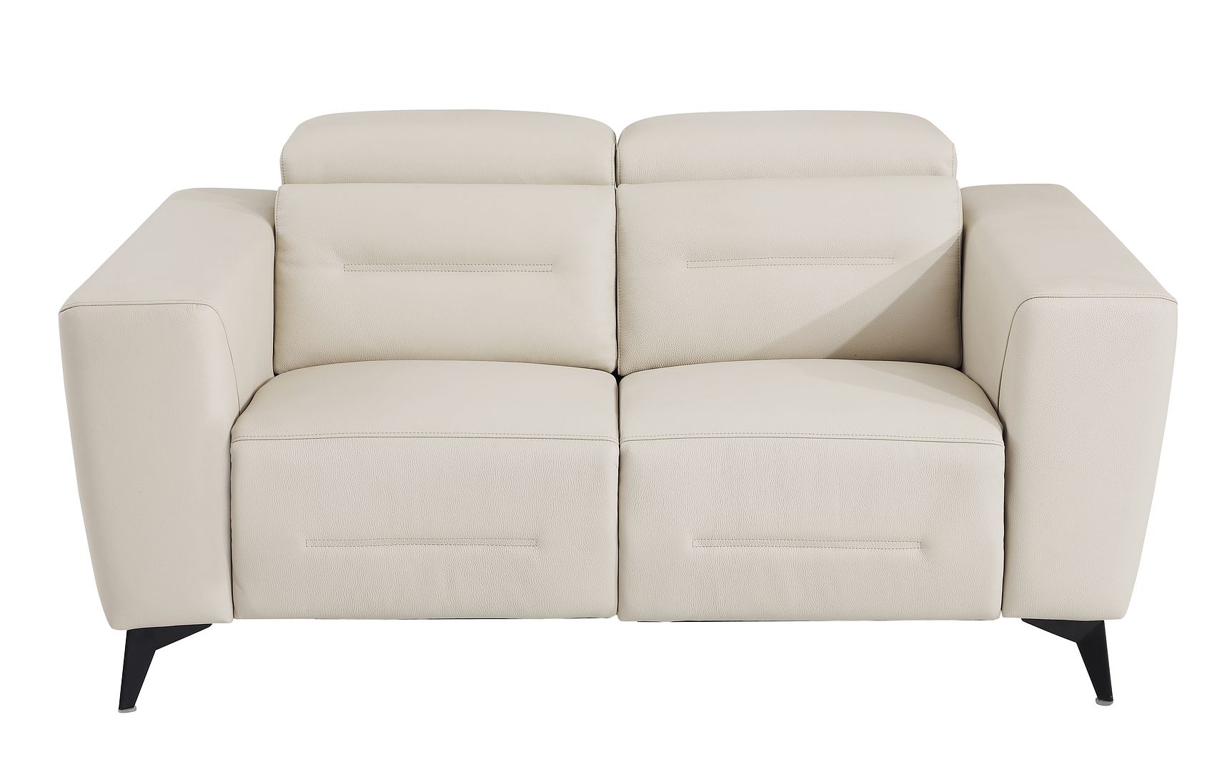 989 Divanitalia Power Reclining Loveseat with Power Headrest in Top-grain Italian Leather - Beige