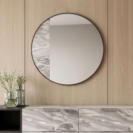 Maranello - Modern Grey Faux Marble Mirror