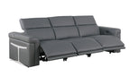 1126 Divanitalia 6-Piece Modular Power Reclining Sofa, Loveseat & Chair Set in Top Grain Italian Leather with 6 Power Recliners & Power Headrests - Dark Grey - SKU 1126-DK_GREY-6.6-HT-3PC - view 7