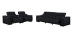 9762 Divanitalia 6-Piece Modular Power Reclining Sofa and Console Loveseat Set with 5 Power Recliners in Top Grain Italian Leather - Black - SKU 9762-BLACK-6.5-HT - view 4