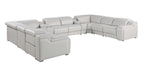 1116 Divanitalia 10-Piece U-Shaped Sectional Sofa in Top Grain Italian Leather with 4 Power Recliners & Power Headrests