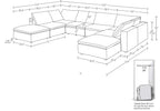 1100 Divanitalia Top-grain Italian Leather 8-Piece Sectional Sofa with Chaise