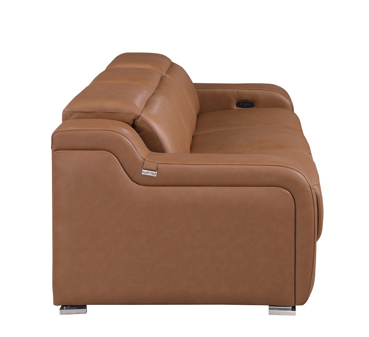 1116 Divanitalia 3-Piece Modular Power Reclining Sofa in Top Grain Italian Leather with 2 Power Recliners & Power Headrests