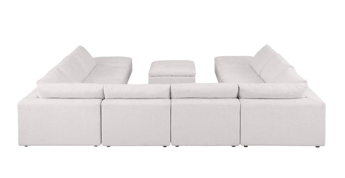 1100 Divanitalia 11-Piece Sectional Sofa with Chaise - Light Grey - SKU 1100-LT-GREY-FABRIC-11.8-U-CHAISE - view 5