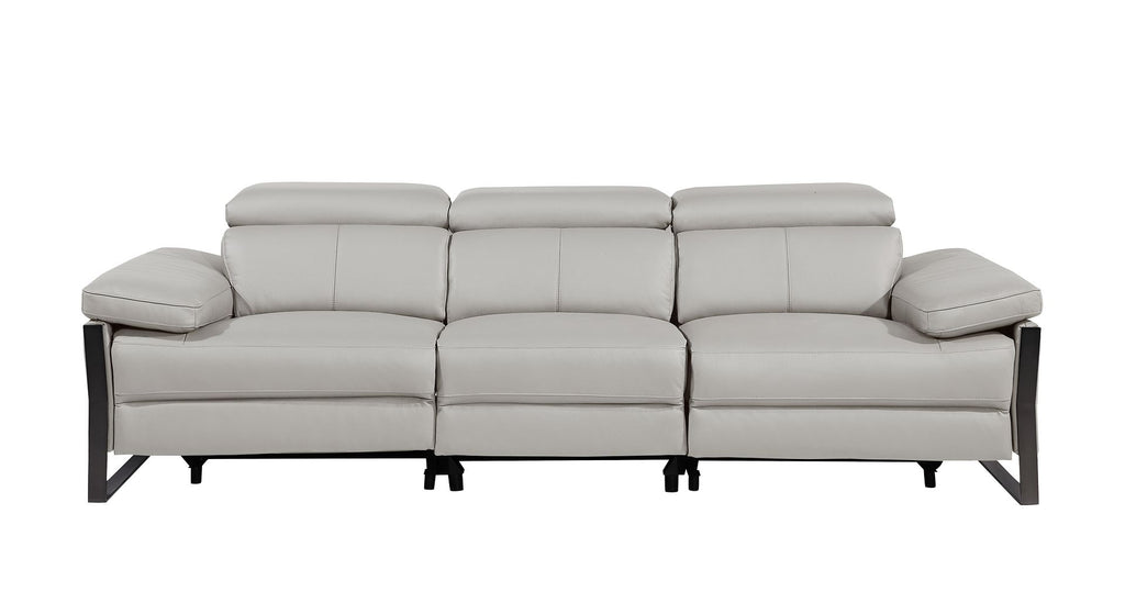 1246 Divanitalia Modular Power Dual Reclining Sofa with Power Reclining Headrests - Top Grain Italian Leather - Light Grey - SKU 1246-LT-GREY-3.2-S-HT - view 3