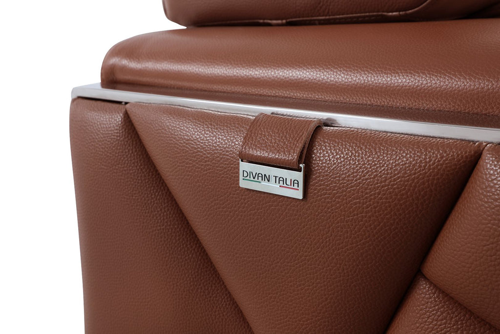 903 Divanitalia Sofa with Adjustable Headrest in Top-grain Italian Leather