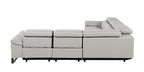 1246 Divanitalia 5-Piece L-Shaped Modular Power Reclining Sectional Sofa with Power Headrests - Top Grain Italian Leather
