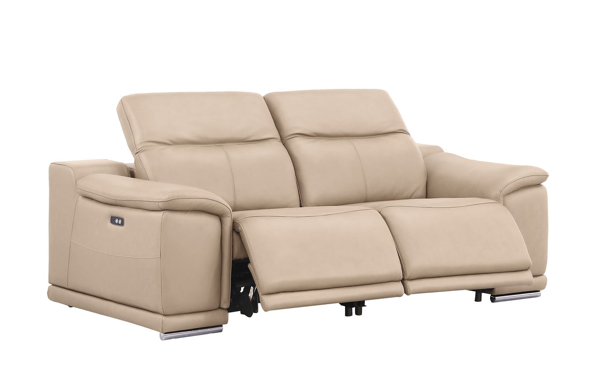 2679 Genuine Leather Loveseat with Dual Power Recliners - Beige - SKU 2679-BEIGE-2.2-HT - view 5