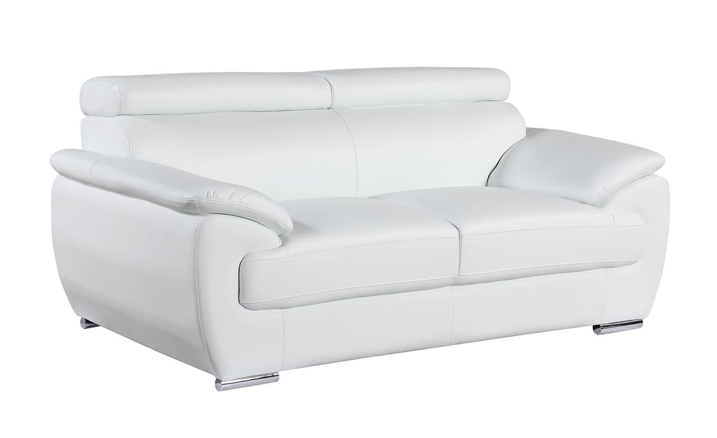 4571 Modern Genuine Leather 3-Piece Sofa Set - White - SKU 4571-LV WHITE 3PC (S/L/C) - GROUP - view 5