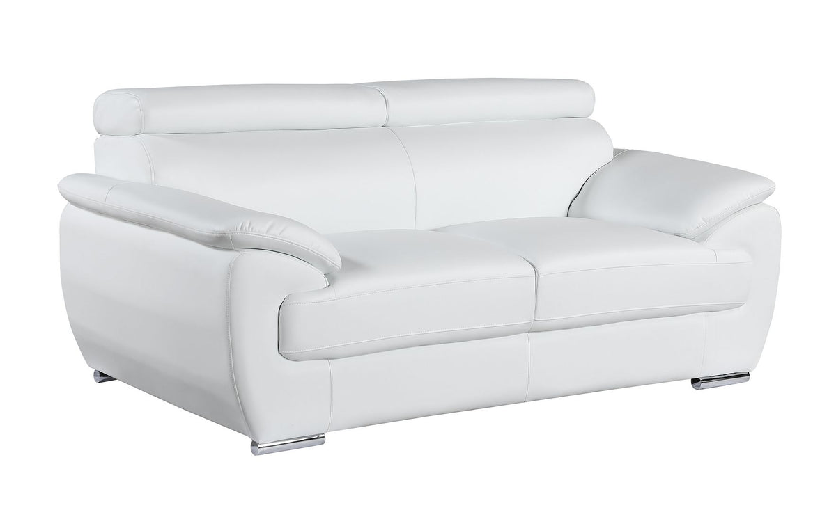 4571 Modern Genuine Leather 3-Piece Sofa Set - White - SKU 4571-LV WHITE 3PC (S/L/C) - GROUP - view 5