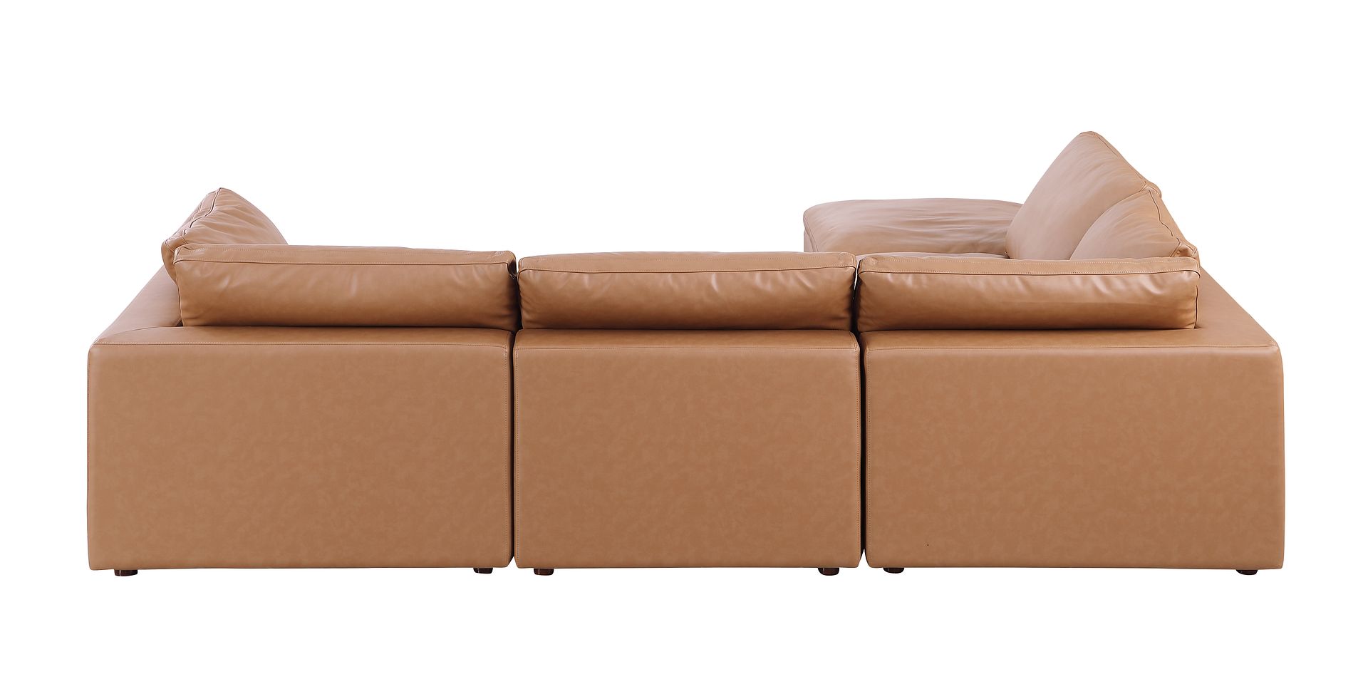 1100 Divanitalia 5-Piece Right Arm Facing 4-Seat Sectional Sofa - Top-grain Italian Leather