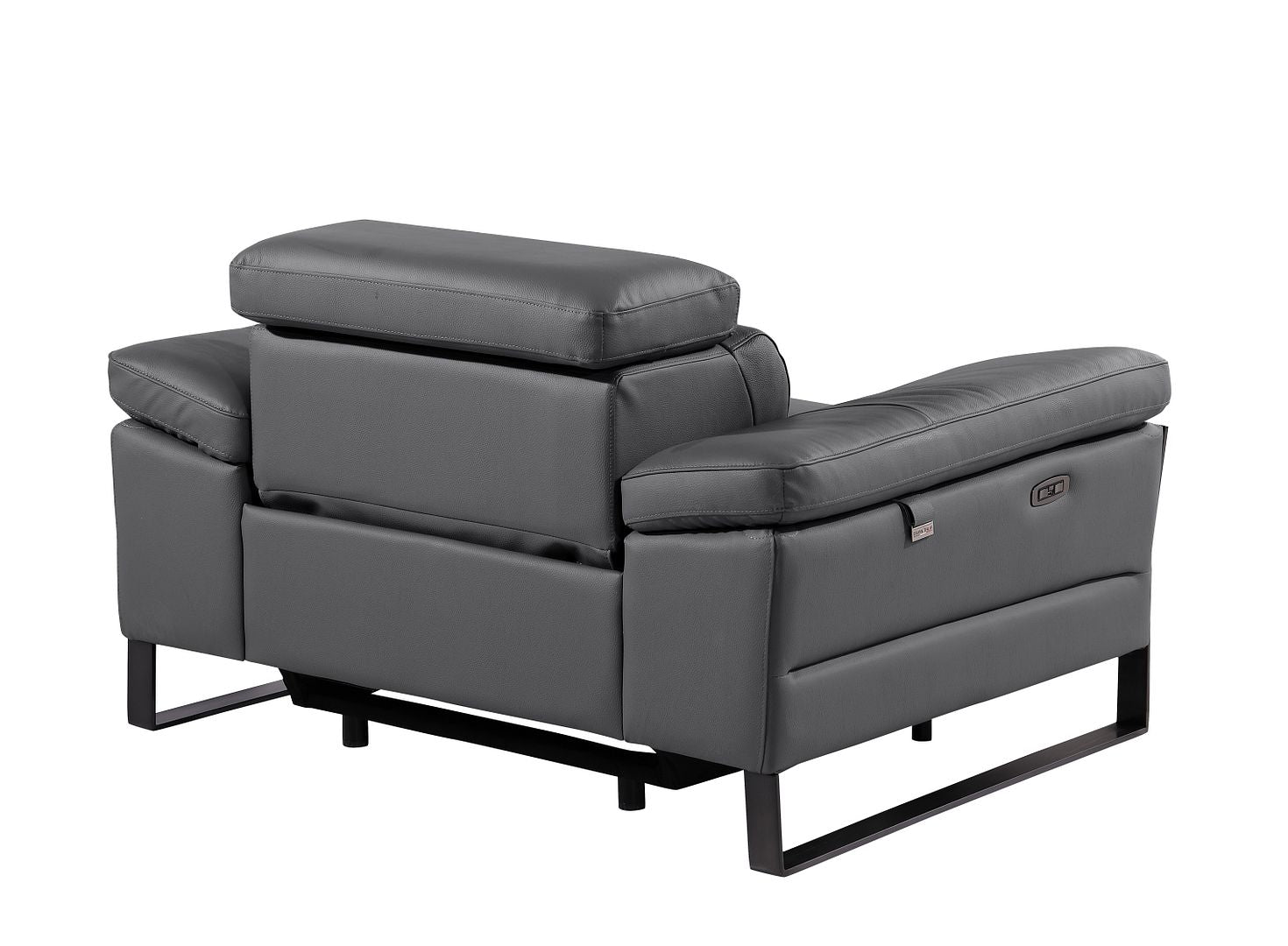 1246 Divanitalia Power Reclining Arm Chairwith Power Headrests - Top Grain Italian Leather