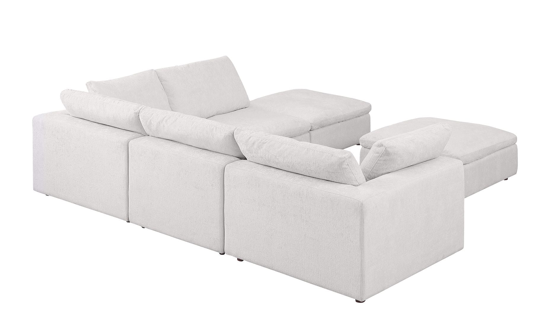 1100 Divanitalia 6-Piece Right Arm Facing 3-Seat Sectional Sofa - Top-grain Italian Leather
