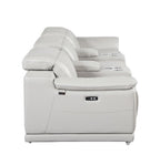 9762 Divanitalia 5-Piece Modular Power Reclining Sofa and Loveseat Set with 3 Power Recliners in Top Grain Italian Leather