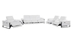 1246 Divanitalia Modular Power Triple Reclining Sofa, Console Loveseat, and Chair Set with Power Headrests - Top Grain Italian Leather - White - SKU 1246-WHITE-7.6-HT-3PC - view 4