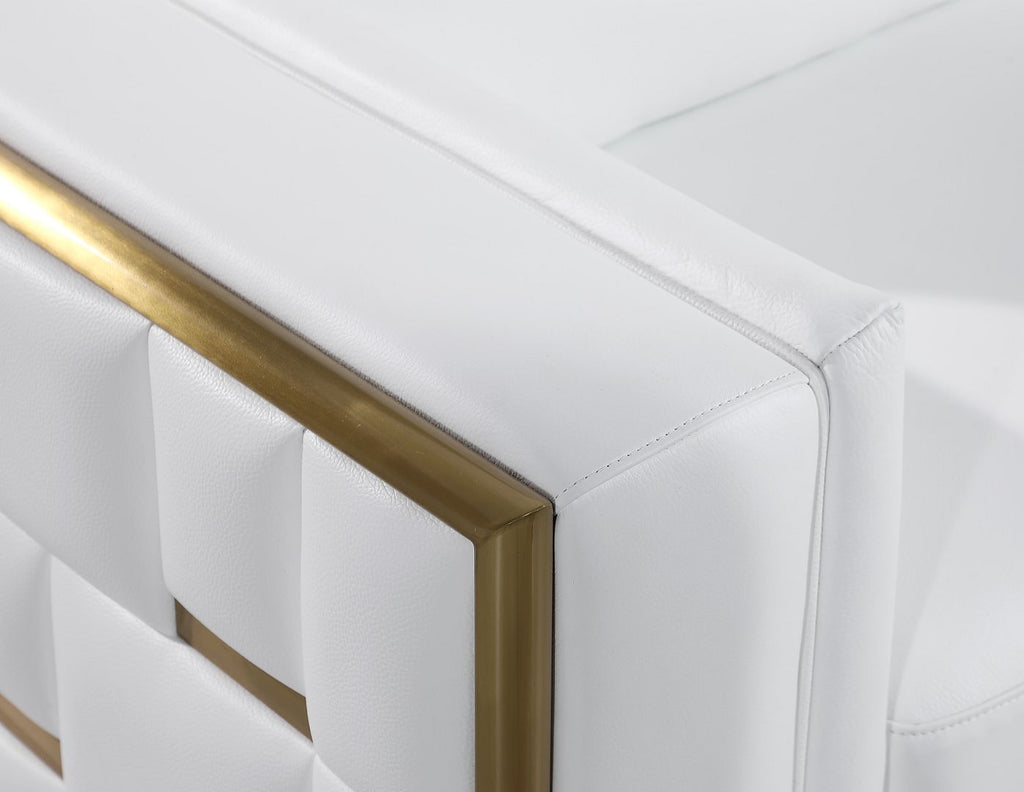 1130 Divanitalia Chair in Top-grain Italian Leather - White - SKU 1130-WHITE-CH - view 7