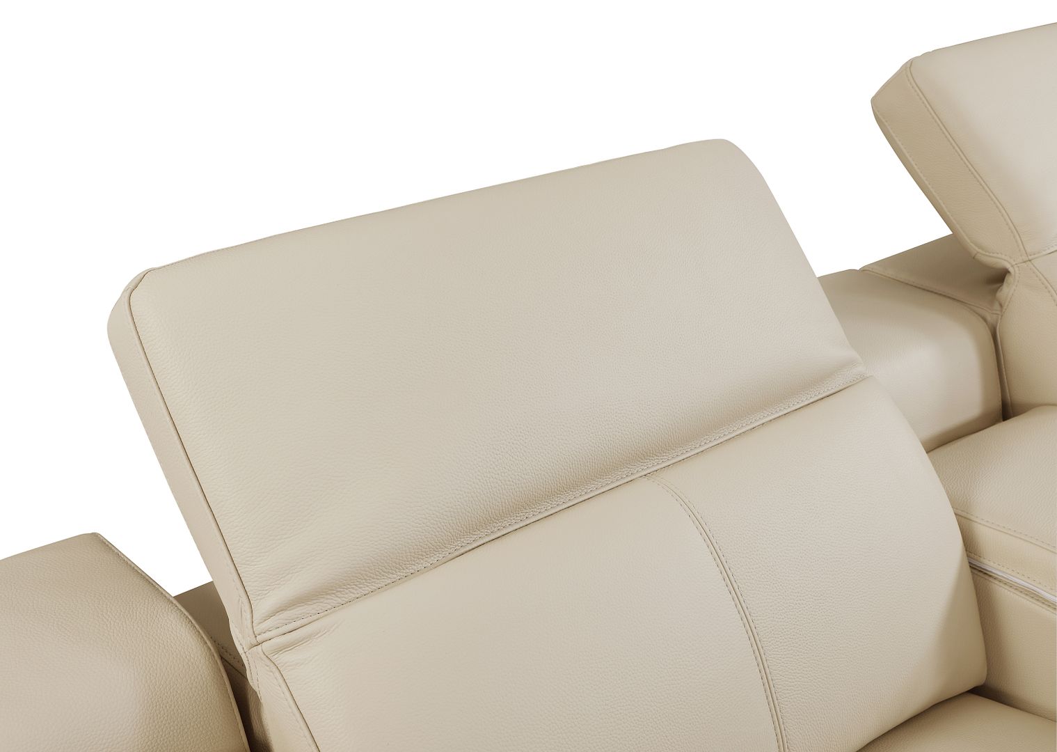 9762 Divanitalia 6-Piece L-Shaped Top Grain Italian Leather Sectional Sofa with 3 Power Recliners