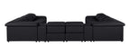 1116 Divanitalia 10-Piece U-Shaped Sectional Sofa in Top Grain Italian Leather with 4 Power Recliners & Power Headrests - Black - SKU 1116-BLACK-10PC-4PWR-U-SECTIONAL-GROUP - view 7