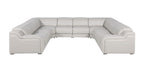 1116 Divanitalia 8-Piece U-Shaped Sectional Sofa in Top Grain Italian Leather with 4 Power Recliners & Power Headrests - Light Grey - SKU 1116-LT_GREY-8PC-4PWR-U-NC-SECT-GROUP - view 3