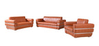 904 Divanitalia 3-Piece Sofa Set in Top-grain Italian Leather - Camel - SKU 904- CAMEL 3PC (S/L/CH) - GROUP - view 2