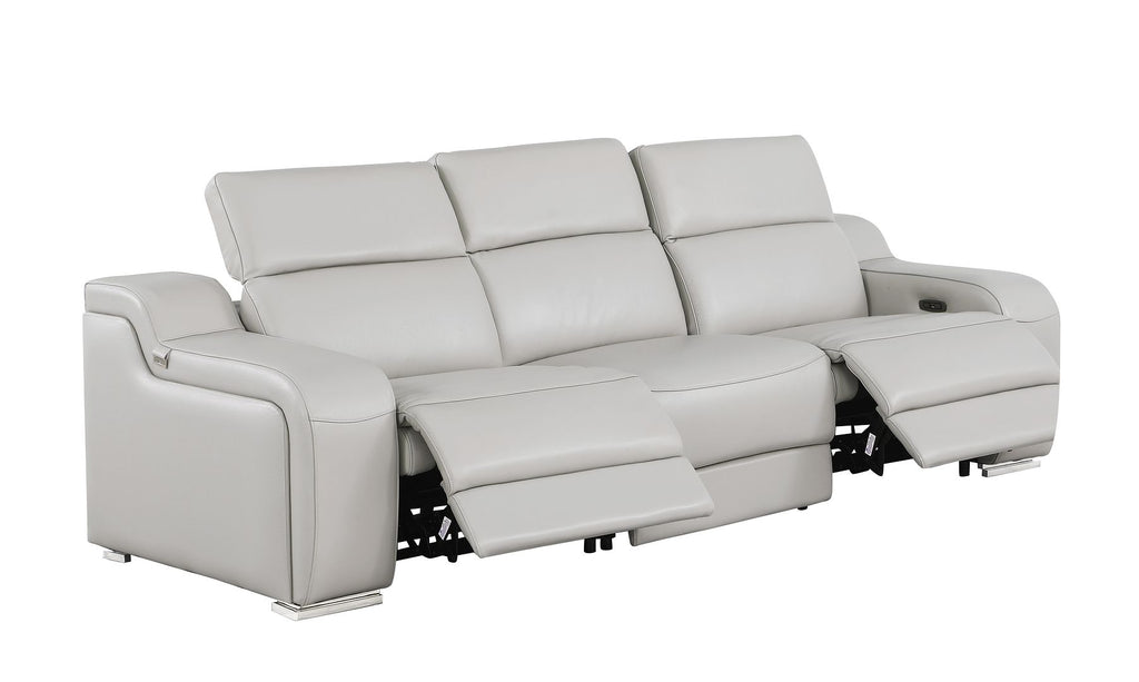 1116 Divanitalia 3-Piece Modular Power Reclining Sofa in Top Grain Italian Leather with 2 Power Recliners & Power Headrests