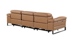 1246 Divanitalia Modular Power Triple Reclining Sofa with Power Reclining Headrests - Top Grain Italian Leather - Cognac - SKU 1246-COGNAC-3.3-HT - view 6