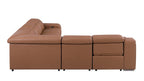 1116 Divanitalia 5-Piece L-Shaped Sectional Sofa in Top Grain Italian Leather with 3 Power Recliners & Power Headrests - Cognac - SKU 1116-COGNAC-5PC-3PWR-SECTIONAL- GROUP - view 6