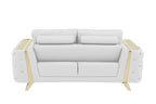 1050 Divanitalia 3-Piece Sofa Set in Top-grain Italian Leather - White - SKU 1050-WHITE-2PC - view 10