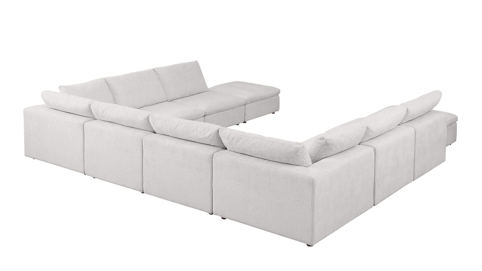 1100 Divanitalia 10-Piece U-Shaped Sectional Sofa with Chaise in Top-grain Italian Leather
