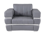 904 Divanitalia 3-Piece Sofa Set in Top-grain Italian Leather - Dark Grey - SKU 904- DARK GRAY 3PC (S/L/CH) - GROUP - view 7