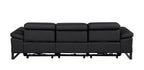 1246 Divanitalia Modular Power Triple Reclining Sofa with Power Reclining Headrests - Top Grain Italian Leather - Black - SKU 1246-BLACK-3.3-HT - view 7