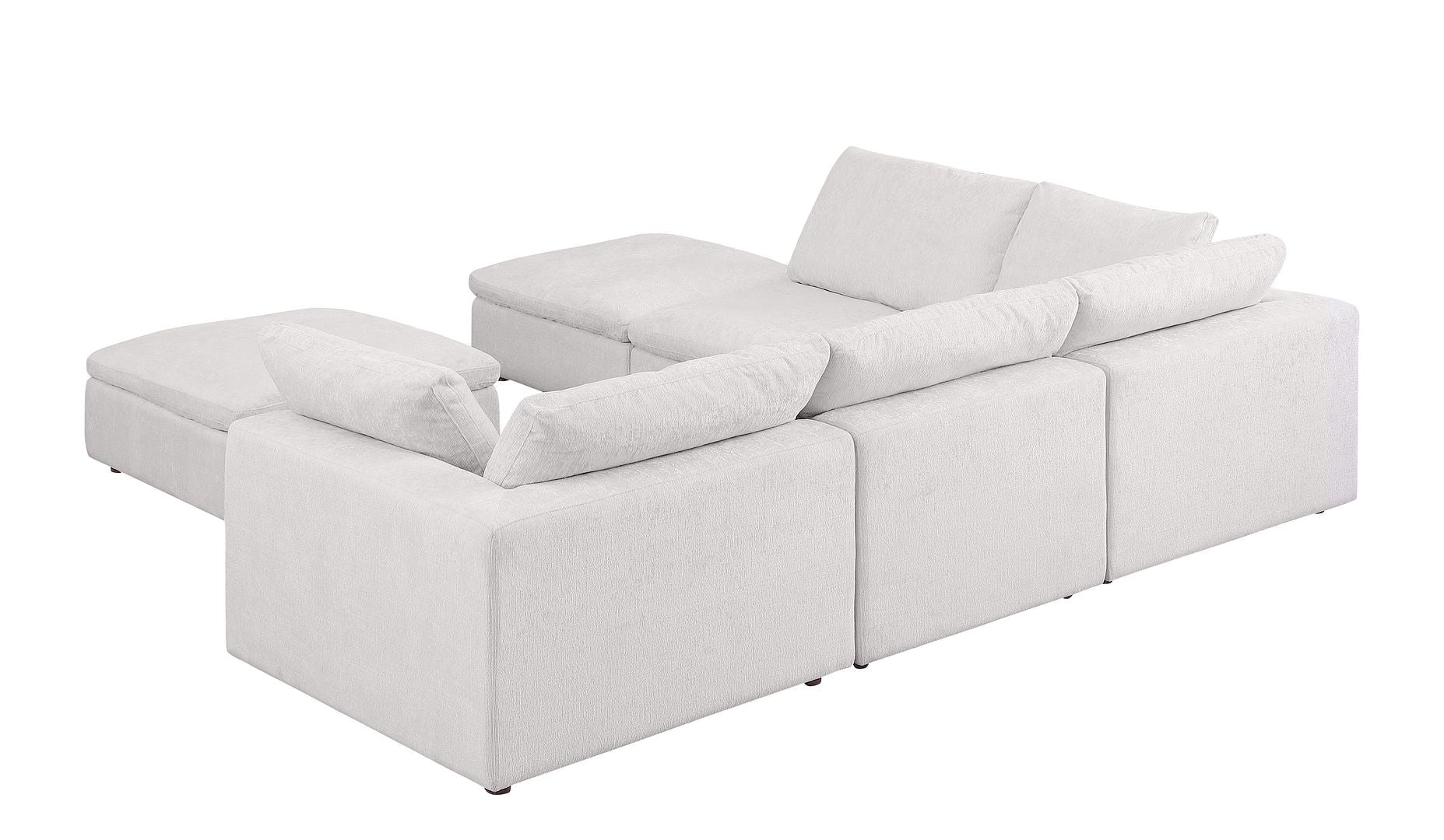 1100 Divanitalia 6-Piece Left Arm Facing 3-Seat Sectional Sofa - Top-grain Italian Leather