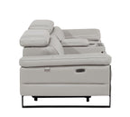 1246 Divanitalia Top Grain Italian Leather Console Loveseat with Power Headrest - Light Grey - SKU 1246-LT-GREY-3.2-HT - view 7