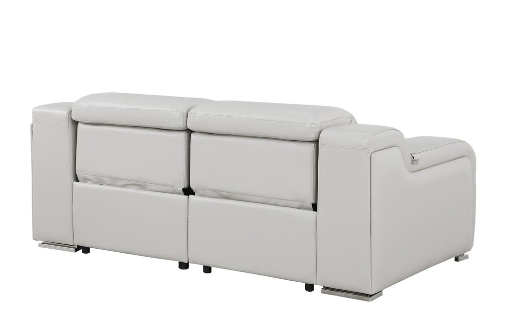 1116 Divanitalia 2-Piece Modular Power Reclining Loveseat in Top Grain Italian Leather with 2 Power Recliners & Power Headrests