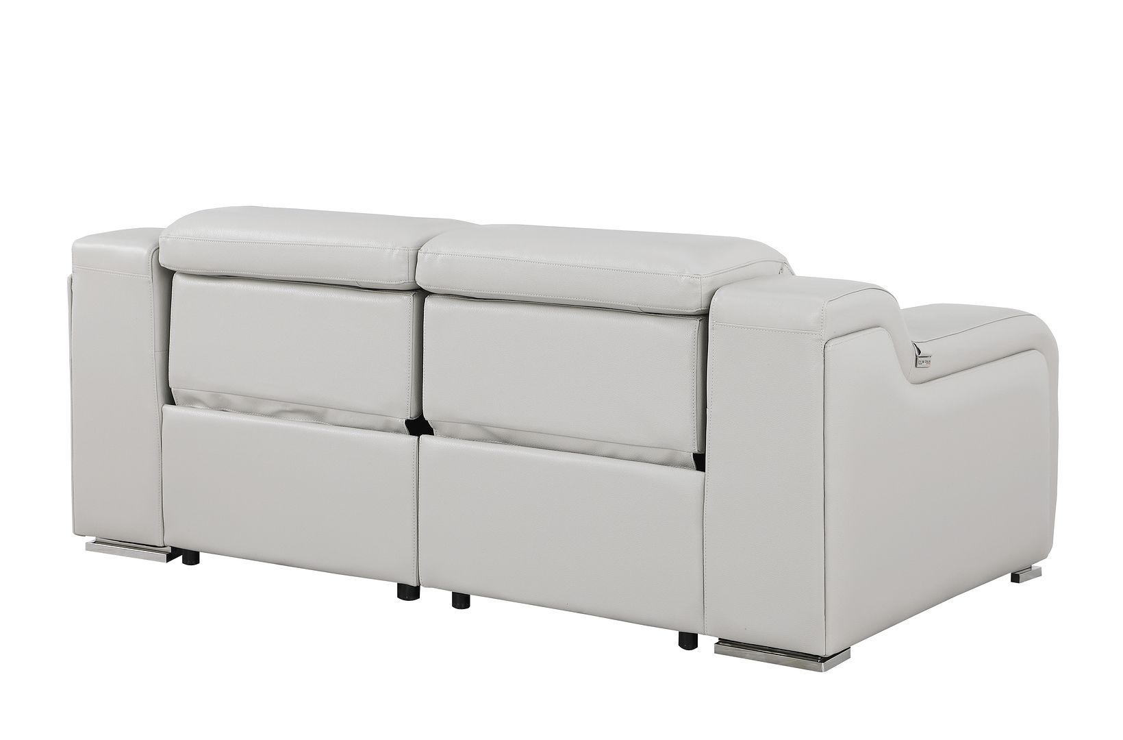 1116 Divanitalia 2-Piece Modular Power Reclining Loveseat in Top Grain Italian Leather with 2 Power Recliners & Power Headrests