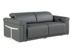 1126 Divanitalia Power Reclining Sofa in Top Grain Italian Leather with 2 Power Recliners & Power Headrests