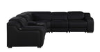 1116 Divanitalia 6-Piece L-Shaped Sectional Sofa in Top Grain Italian Leather with 3 Power Recliners & Power Headrests - Black - SKU 1116-BLACK-6PC-3PWR-SECTIONAL- GROUP - view 4
