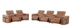 1126 Divanitalia 8-Piece Modular Power Reclining Sofa & Loveseat Set in Top Grain Italian Leather with 5 Power Recliners & Power Headrests - Cognac - SKU 1126-COGNAC-8.5-HT - view 4