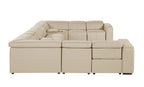 1224 Divanitalia 10-Piece U-Shaped Sectional Sofa in Top Grain Italian Leather with 4 Power Recliners & Power Headrests